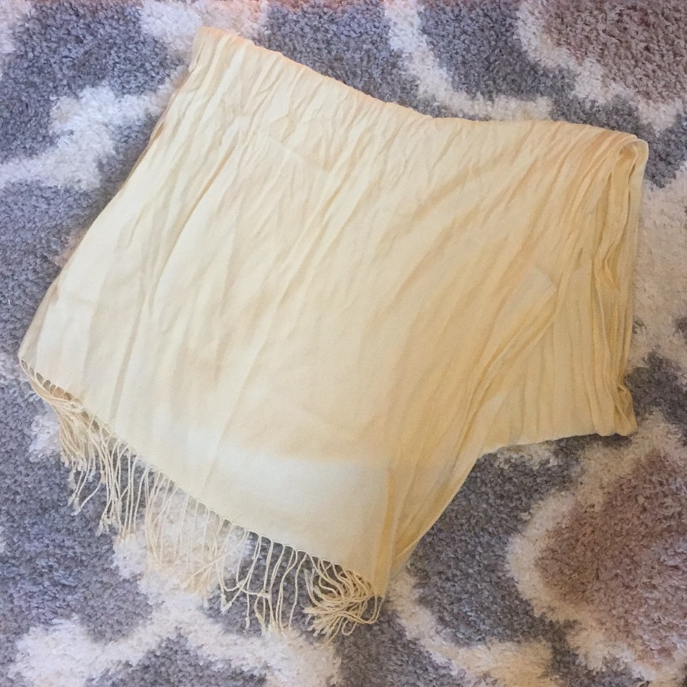 Yellow spring scarf.